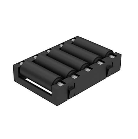 Roller Element with Roller R9 green similar RAL 6032, Cage PA6GF30 black incl. Axis preassembled