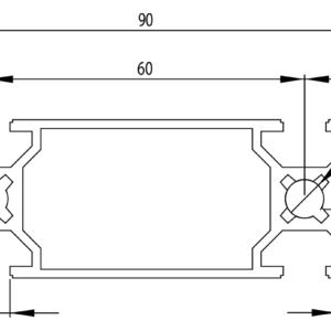 BSB 30 x 90 alumiiniprofiili