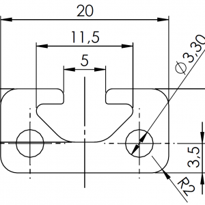 ISB 10 x 20 alumiiniprofiili
