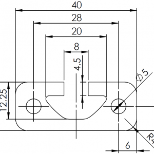 ISB 40 x 16 alumiiniprofiili