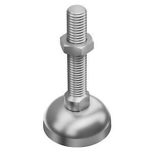 Pivot foot 45 bell steel zp M12 h=85 zinc plated steel incl screw nut
